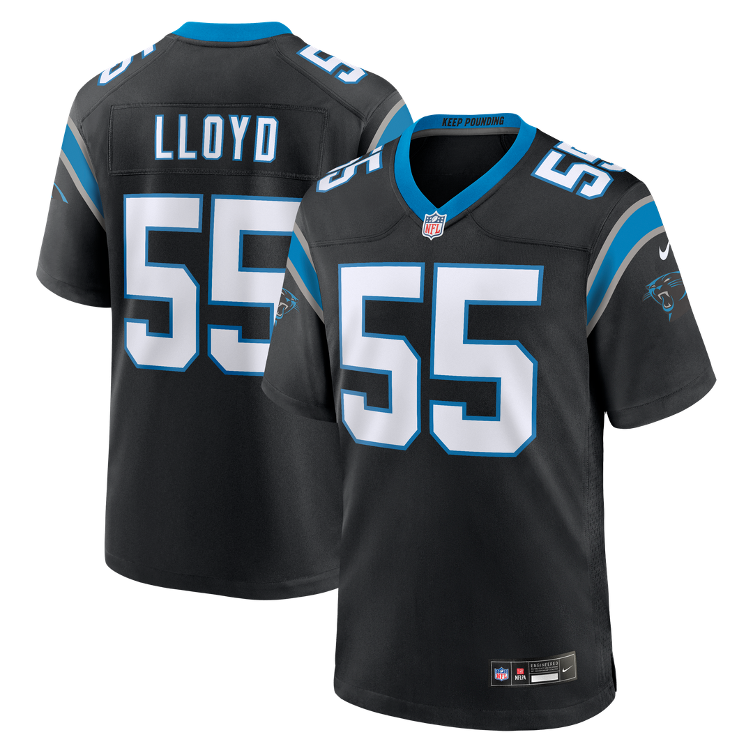 Men's Carolina Panthers Devin Lloyd Black Team Game NFL Football Jersey - view 1