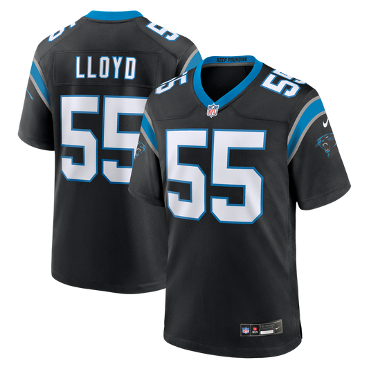 Men's Carolina Panthers Devin Lloyd Black Team Game NFL Football Jersey - view 1