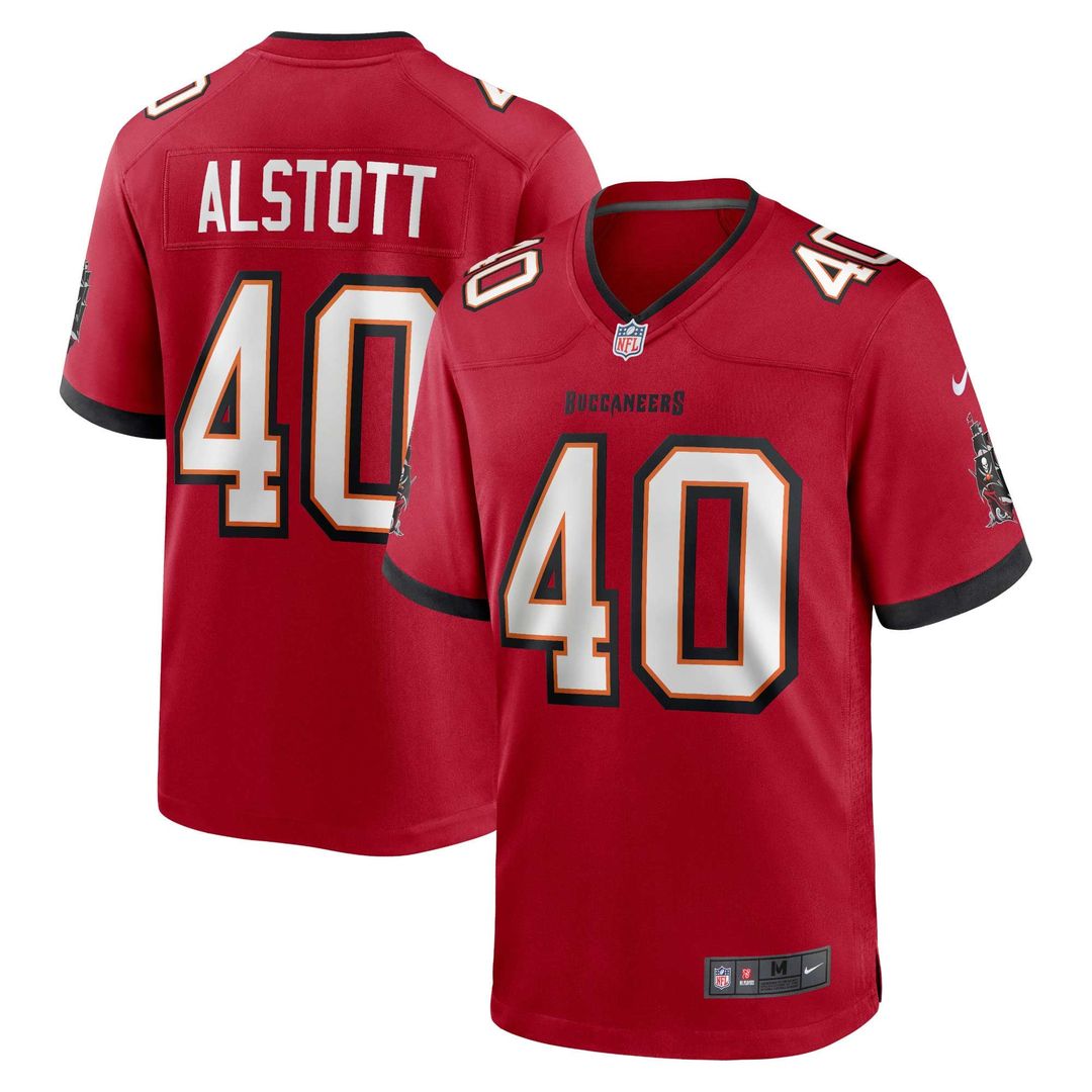 Men's Tampa Bay Buccaneers Mike Alstott Red Retired Player Game NFL Football Jersey - view 1