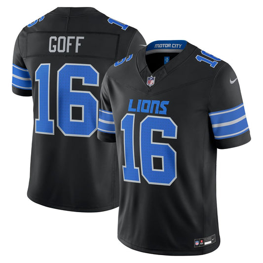 Men's Detroit Lions Jared Goff Black Alternate Stitched Limited NFL Football Jersey - view 1