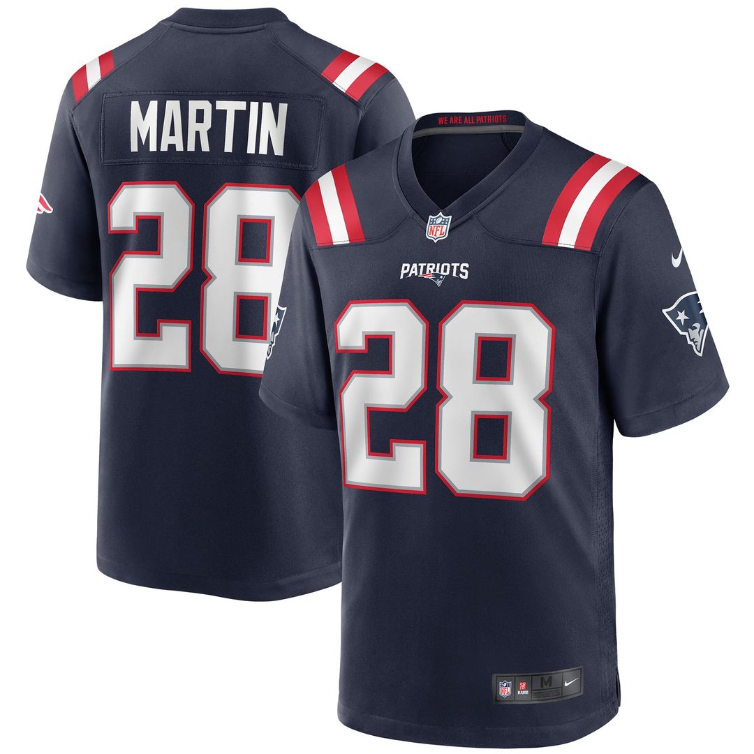 Men's New England Patriots Curtis Martin Navy Game NFL Football Jersey - view 1