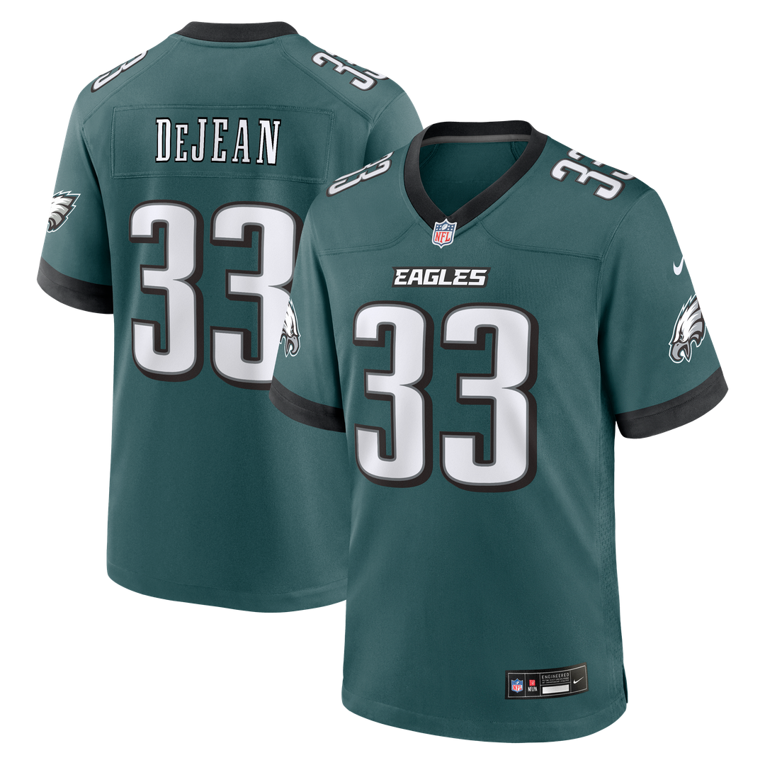 Men's Philadelphia Eagles Cooper DeJean Midnight Green Team Game NFL Football Jersey - view 1