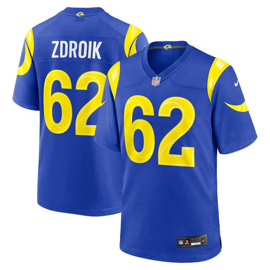 Men's Los Angeles Rams Payton Zdroik Royal Game NFL Football Jersey - view 1