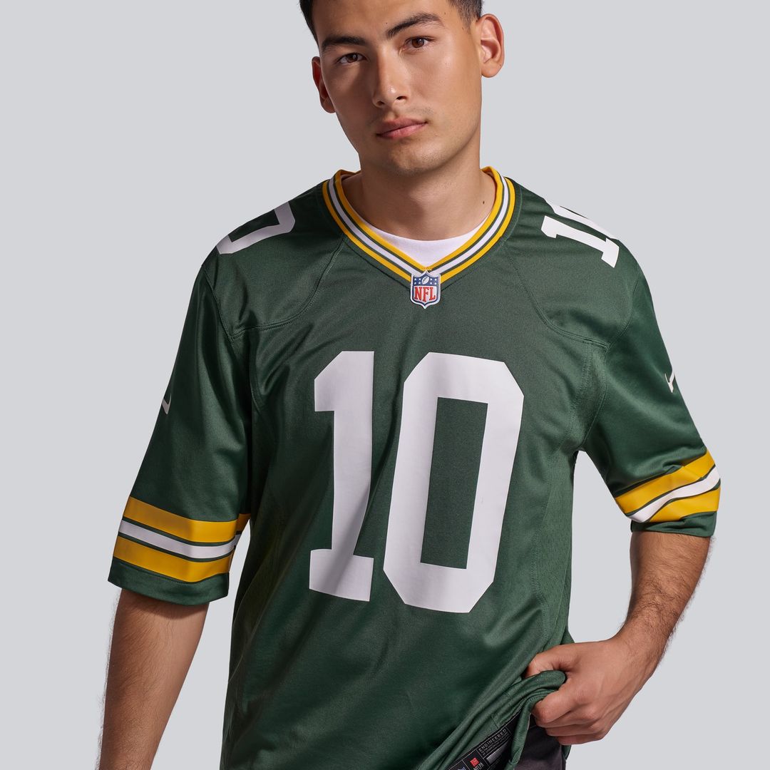 Men's Green Bay Packers Jordan Love Green Player Game NFL Football Jersey - view 10