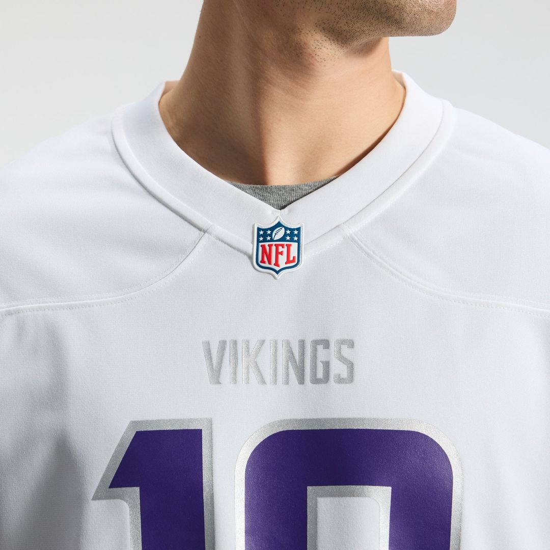 Men's Minnesota Vikings Justin Jefferson White Alternate Game NFL Football Jersey - view 24