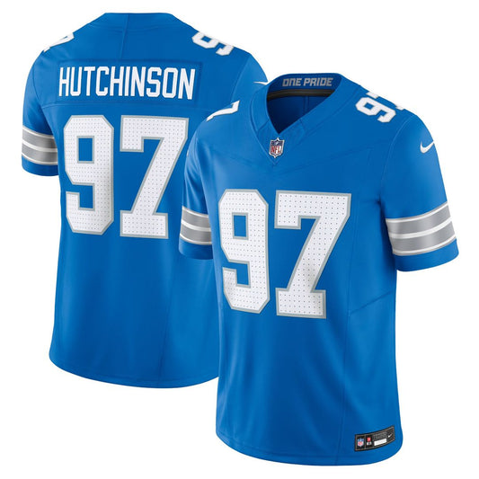 Men's Detroit Lions Aidan Hutchinson Blue Team Limited NFL Football Jersey - view 1