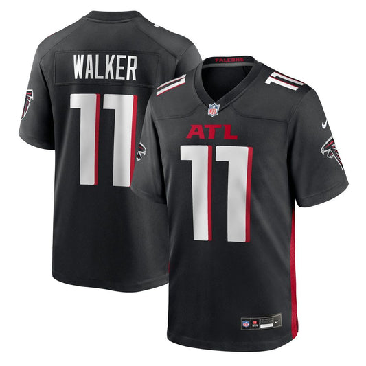 Men's Atlanta Falcons Jalon Walker Black Team Game NFL Football Jersey - view 1