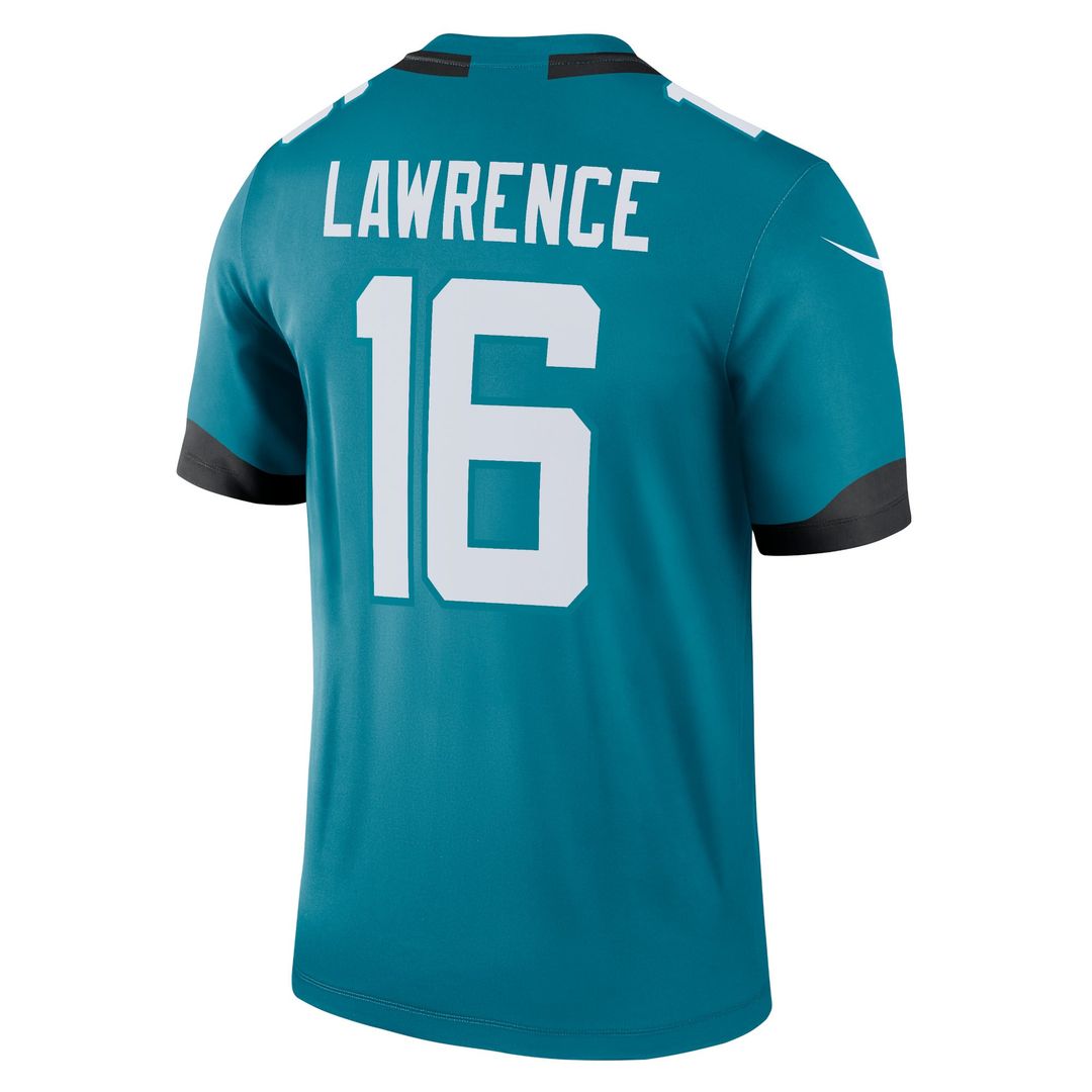 Men's Jacksonville Jaguars Trevor Lawrence Teal Legend Player NFL Football Performance Top - view 3