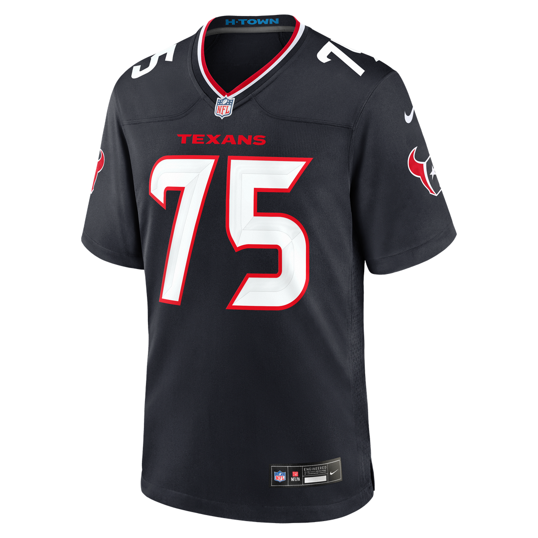 Men's Houston Texans Wyatt Teller Navy Team Game NFL Football Jersey - view 2