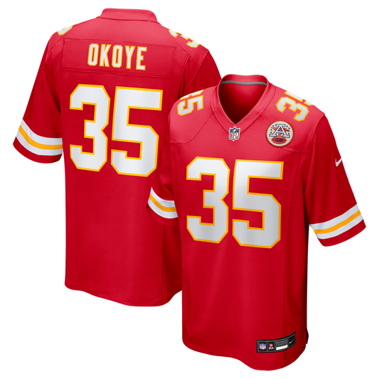 Men's Kansas City Chiefs Christian Okoye Red Game NFL Football Jersey - view 1