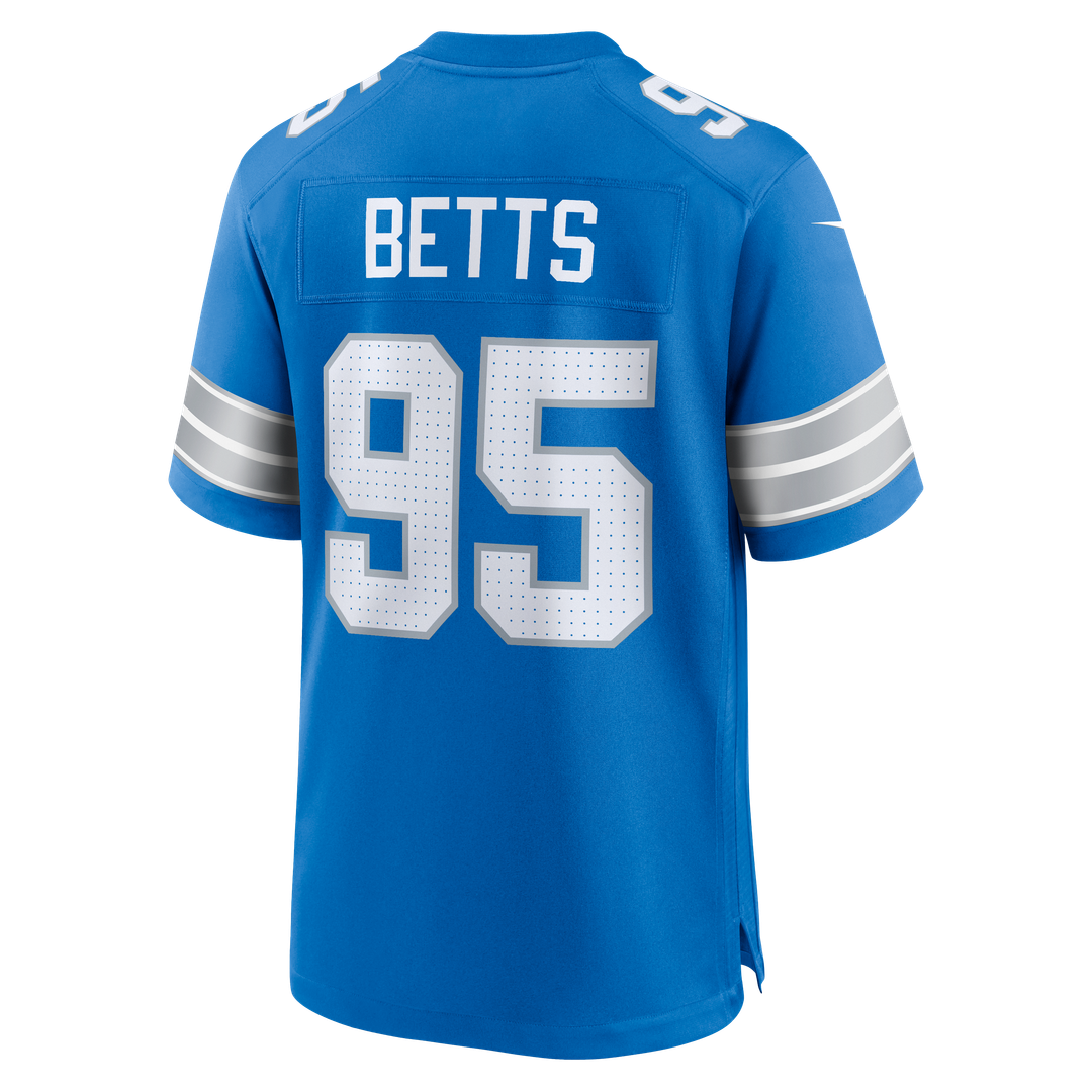 Men's Detroit Lions Mathieu Betts Blue Game NFL Football Jersey - view 3