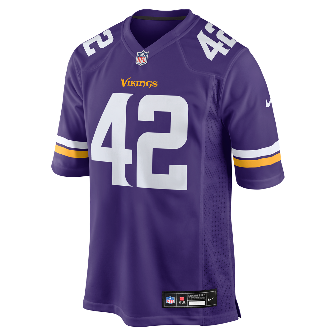 Men's Minnesota Vikings Andrew DePaola Purple Game NFL Football Jersey - view 2