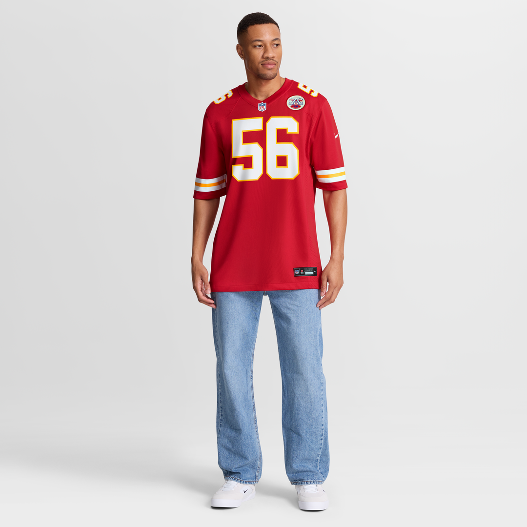 Men's Kansas City Chiefs George Karlaftis Red Player Game NFL Football Jersey - view 7