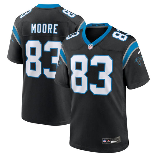Men's Carolina Panthers David Moore Black Game NFL Football Jersey - view 1