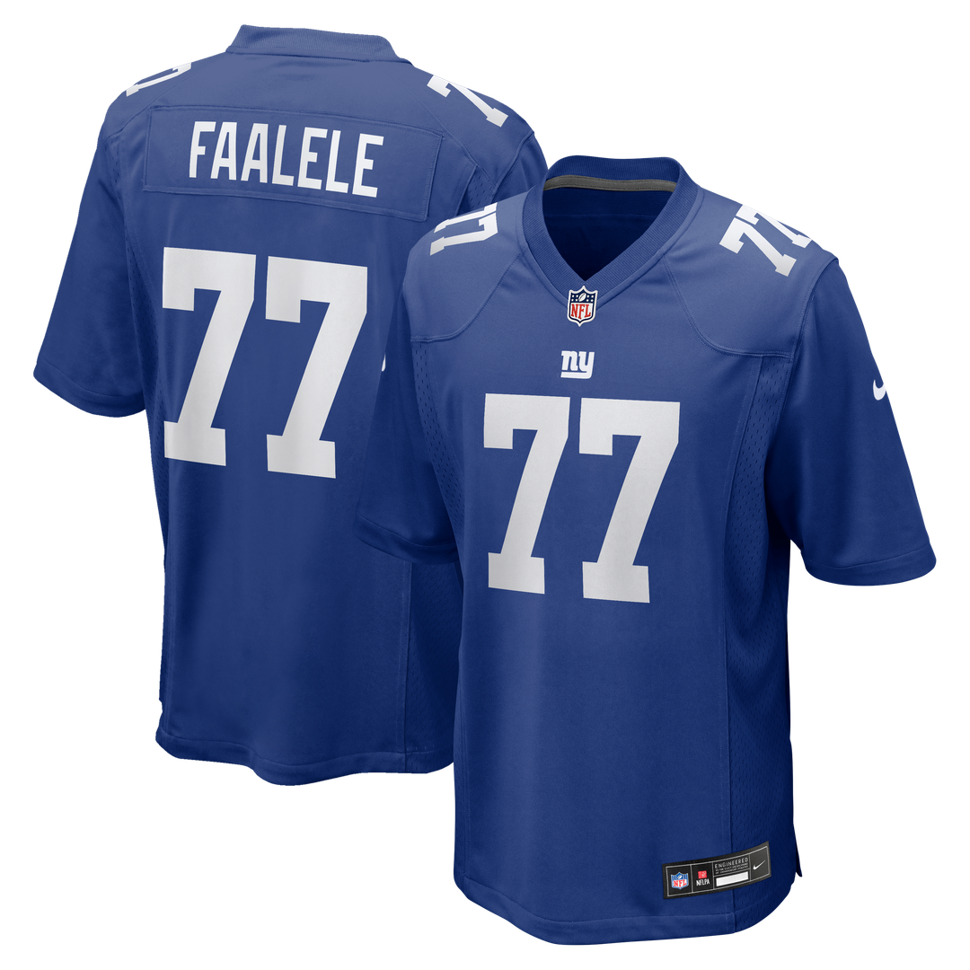 Men's New York Giants Daniel Faalele Royal Team Game NFL Football Jersey - view 1