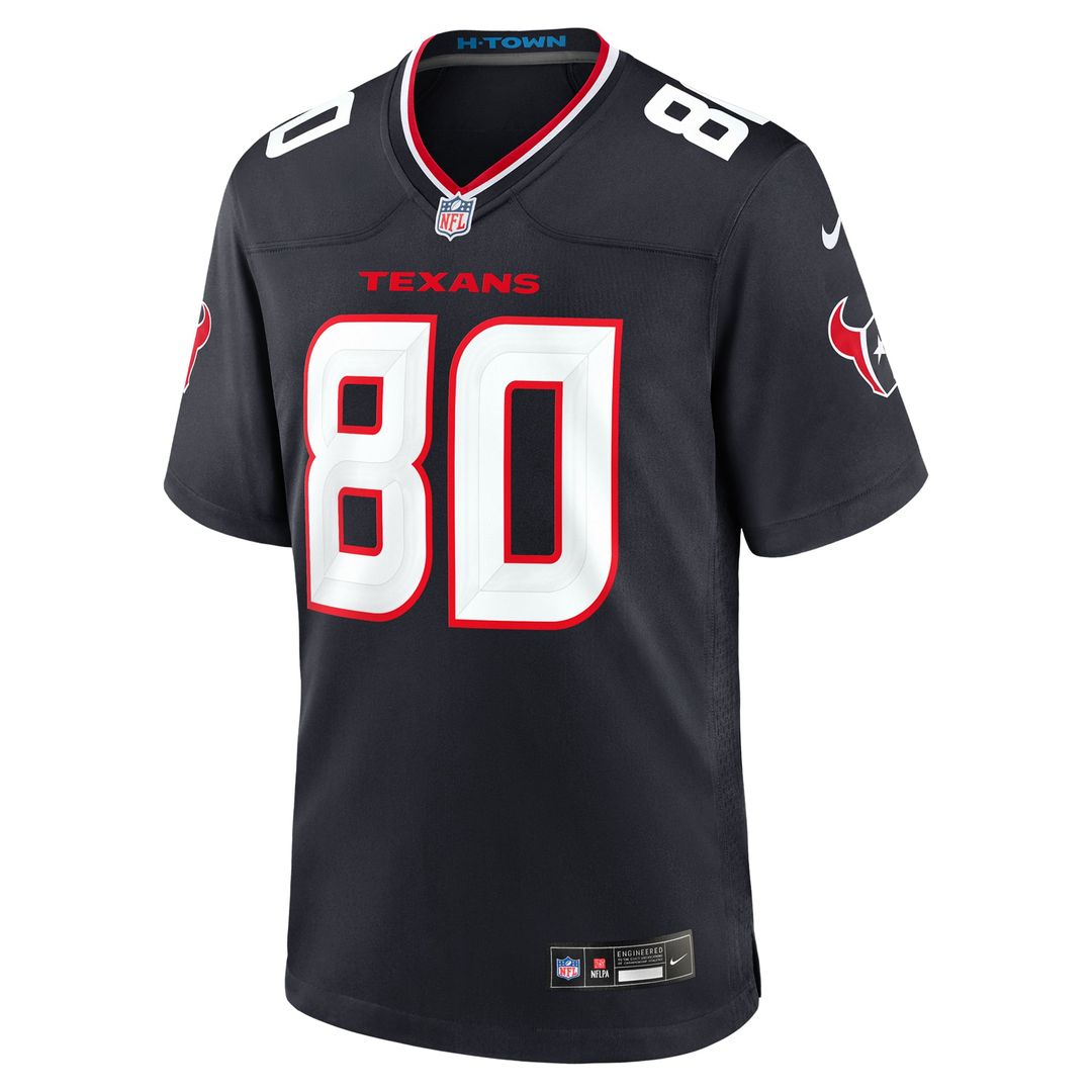 Men's Houston Texans Andre Johnson Navy Team Retired Player Game NFL Football Jersey - view 2