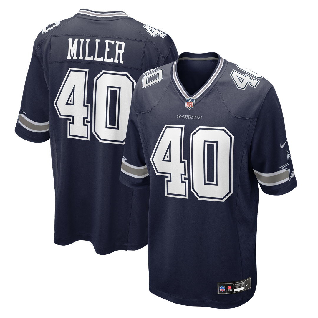 Men's Dallas Cowboys Von Miller Navy Game NFL Football Jersey - view 9