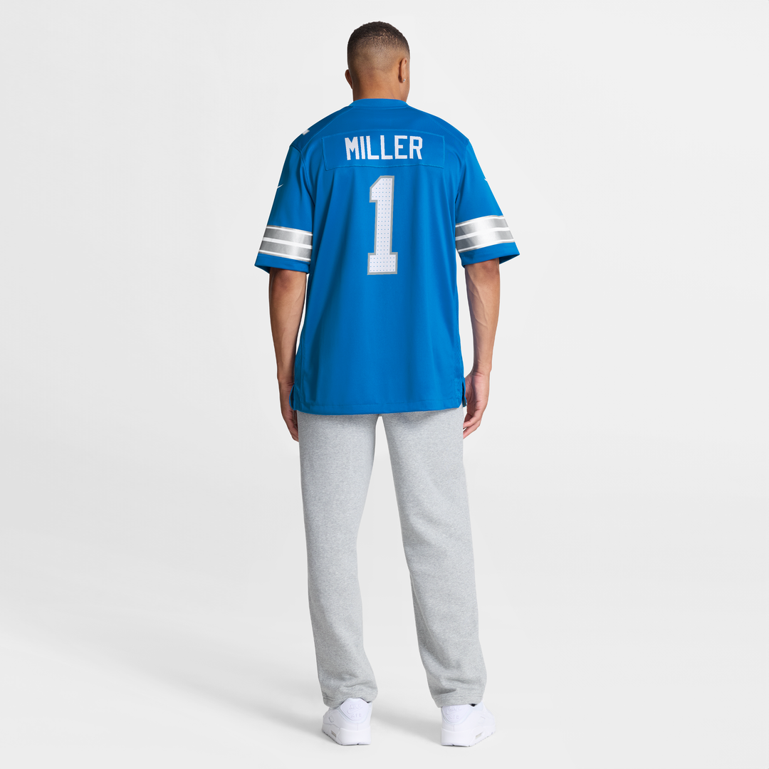 Men's Detroit Lions Blake Miller Blue Team Game NFL Football Jersey - view 5
