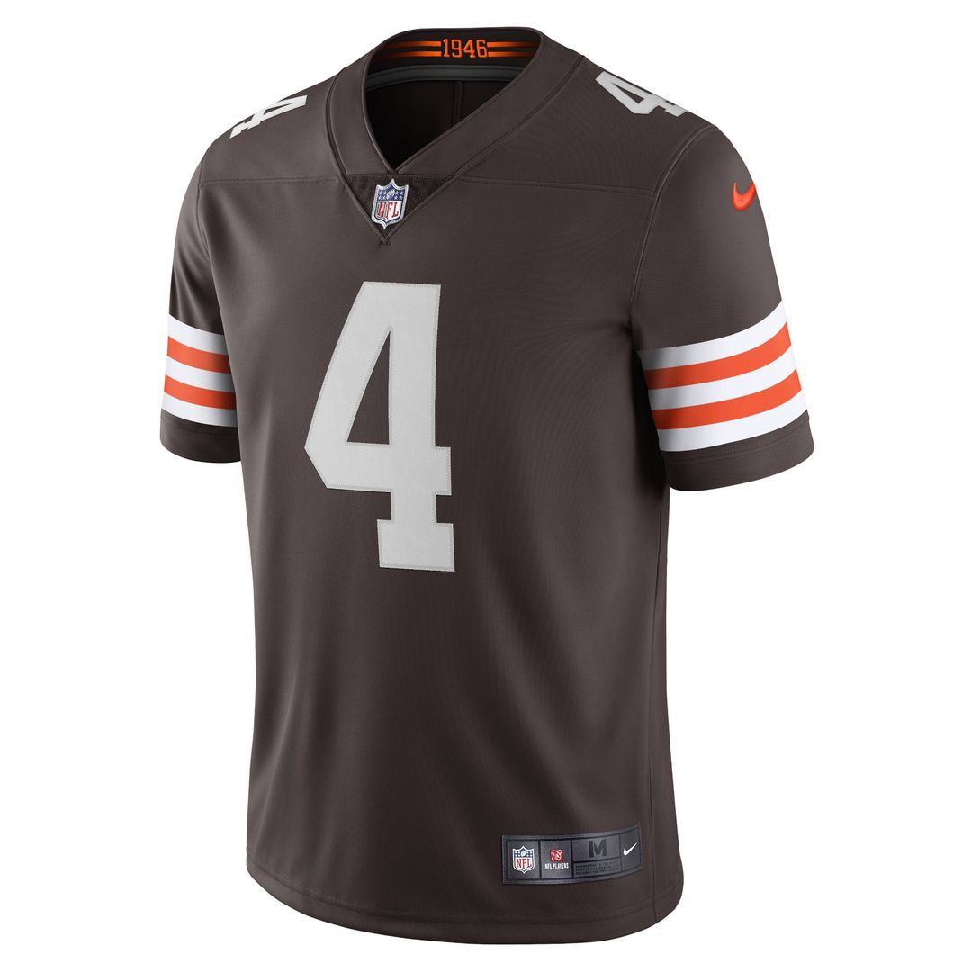 Men's Cleveland Browns Deshaun Watson Brown Limited NFL Football Jersey - view 5