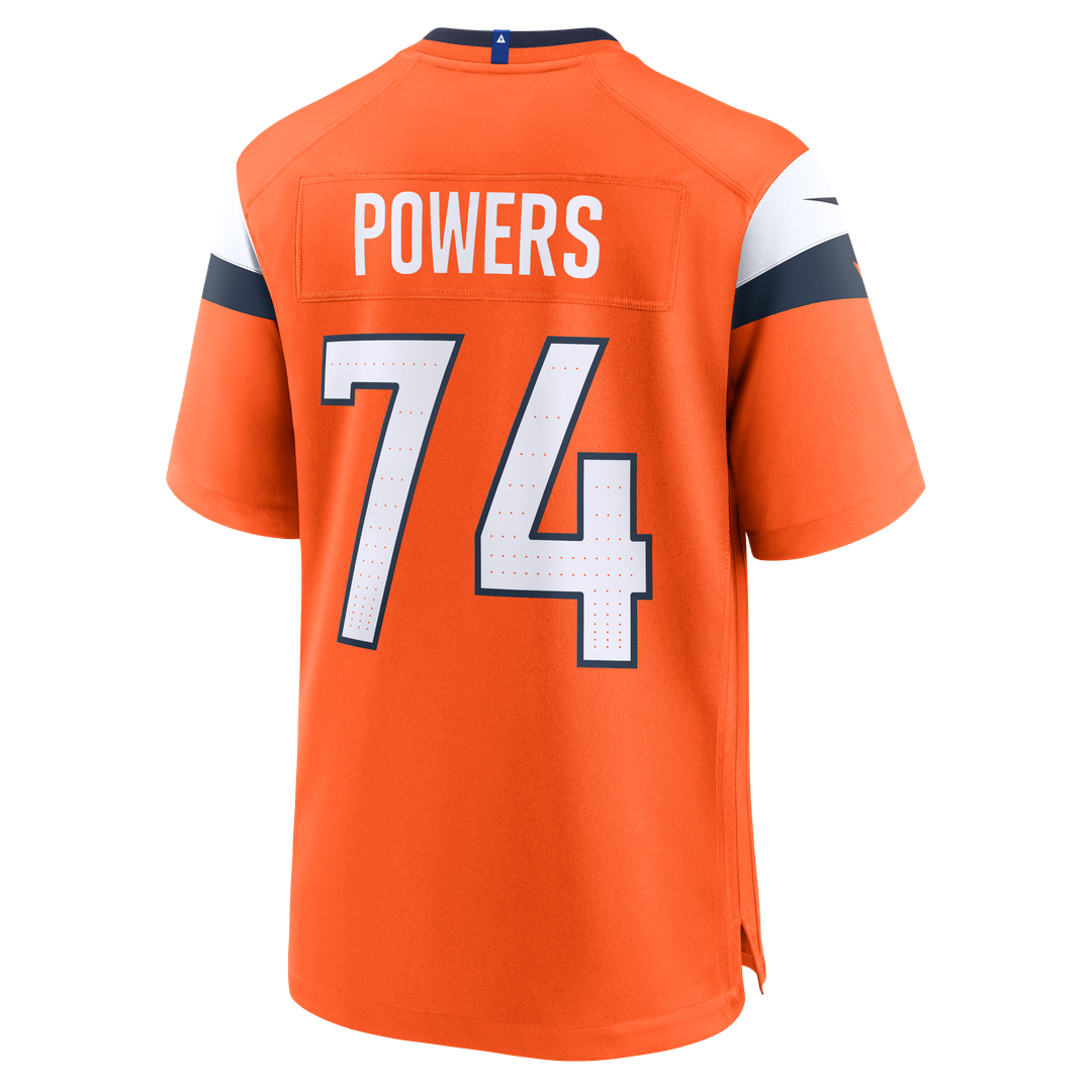 Men's Denver Broncos Ben Powers Orange Team Game NFL Football Jersey - view 3
