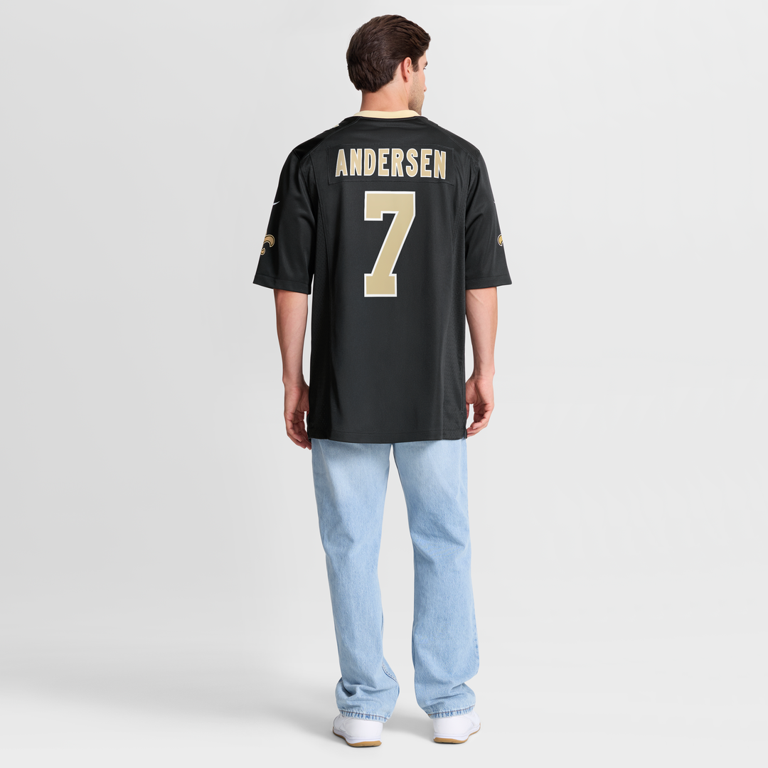 Men's New Orleans Saints Morten Andersen Black Game NFL Football Jersey - view 8