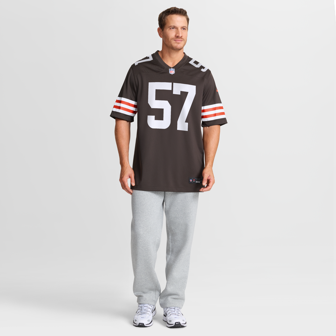 Men's Cleveland Browns Isaiah McGuire Brown Team Game NFL Football Jersey - view 7