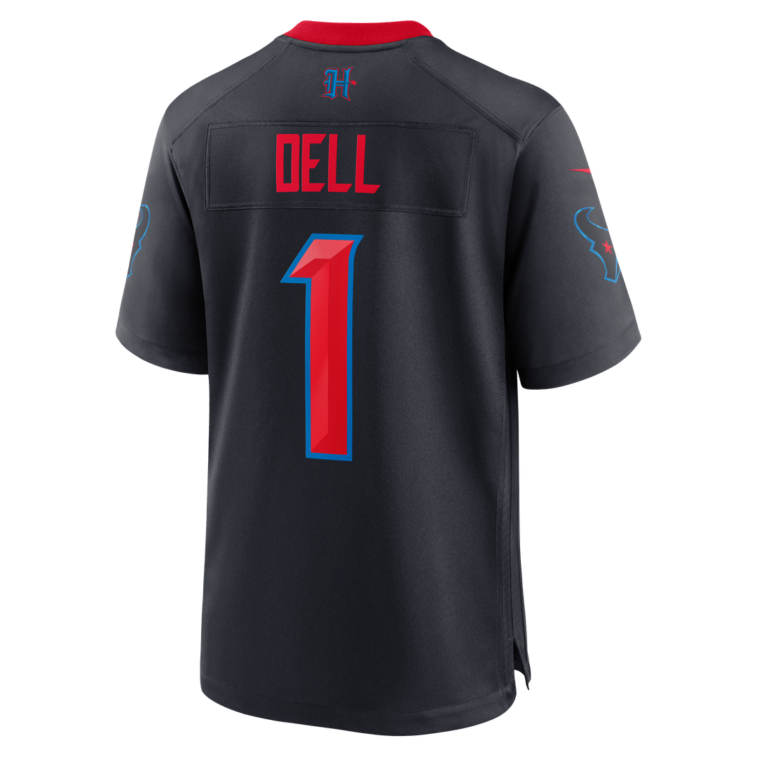 Men's Houston Texans Tank Dell Navy Alternate Game NFL Football Jersey - view 3