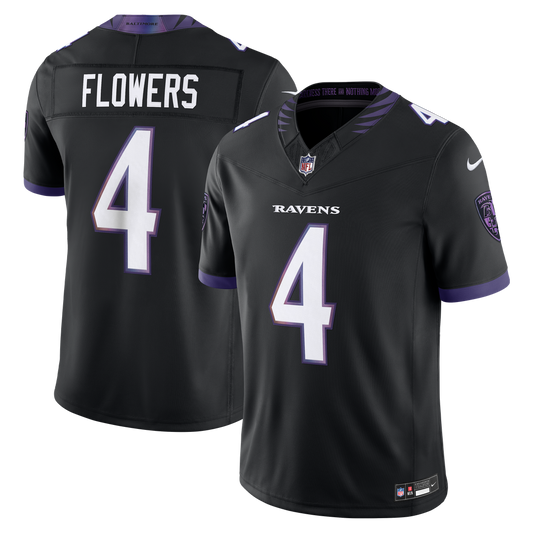 Men's Baltimore Ravens Zay Flowers Black Alternate Alternate Stitched Limited NFL Football Jersey - view 1