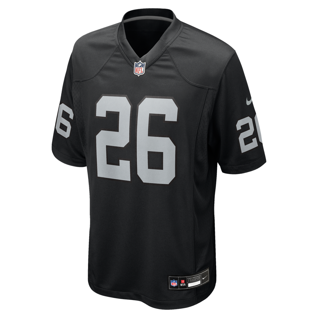 Men's Las Vegas Raiders Darien Porter Black Team Game NFL Football Jersey - view 2