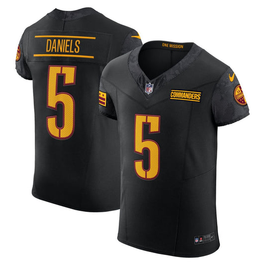 Men's Washington Commanders Jayden Daniels Black Alternate Elite NFL Football Jersey - view 1