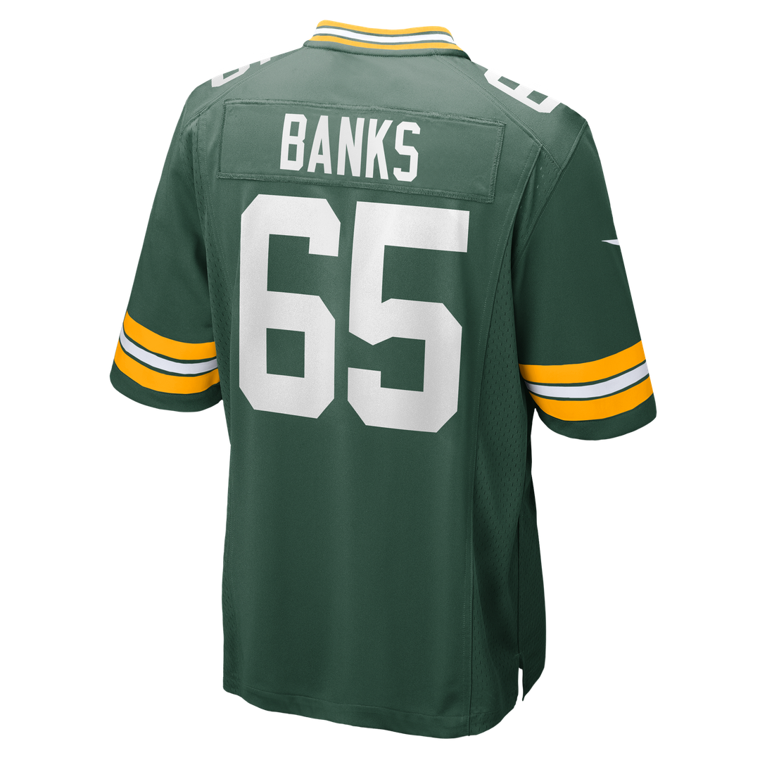 Men's Green Bay Packers Aaron Banks Green Team Game NFL Football Jersey - view 3
