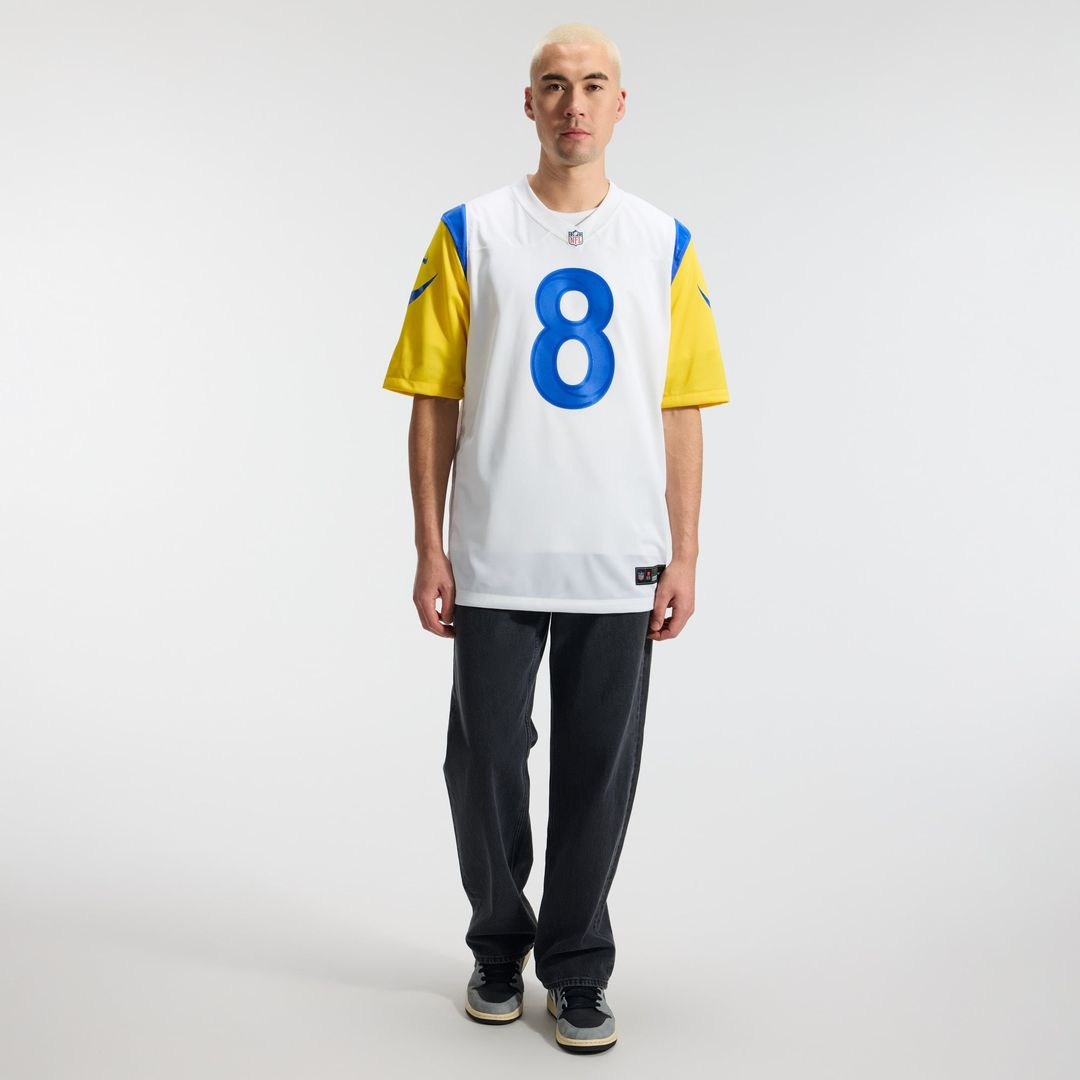 Men's Los Angeles Rams Jared Verse White White Game NFL Football Jersey - view 19