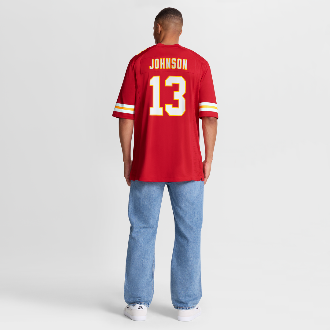 Men's Kansas City Chiefs Nazeeh Johnson Red Game NFL Football Jersey - view 8