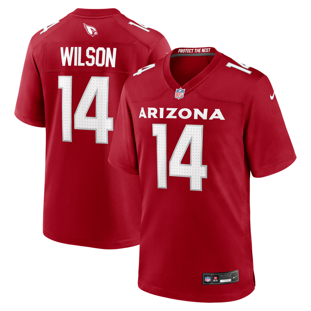 Men's Arizona Cardinals Michael Wilson Cardinal Team Game NFL Football Jersey - view 1
