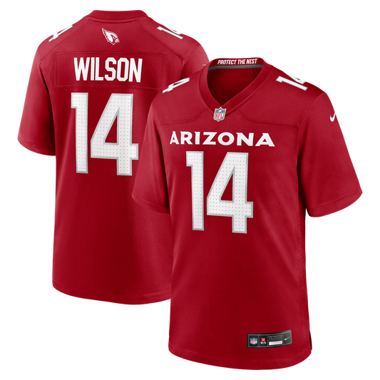 Men's Arizona Cardinals Michael Wilson Cardinal Team Game NFL Football Jersey - view 1