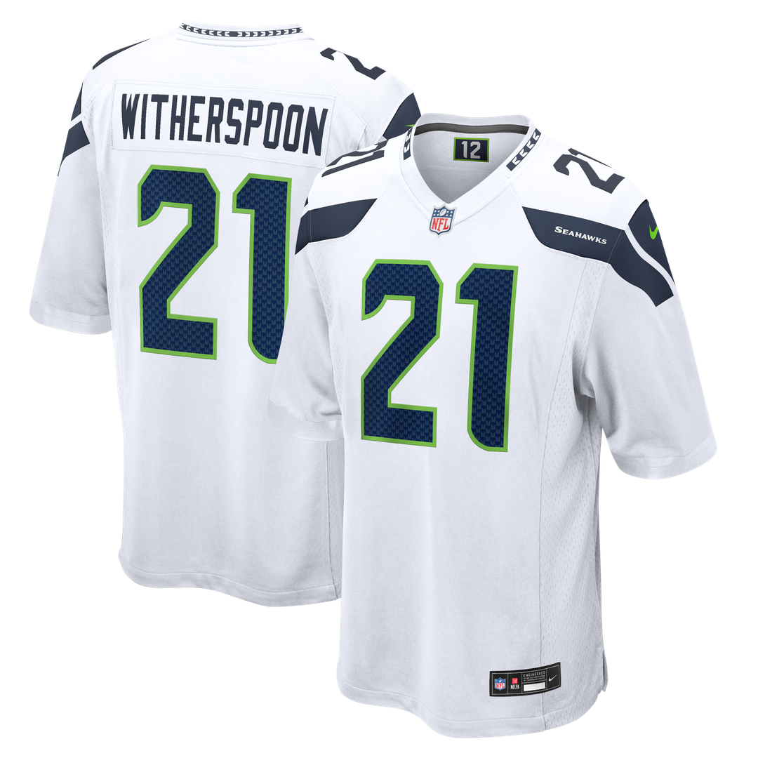 Men's Seattle Seahawks Devon Witherspoon White Game NFL Football Jersey - view 1