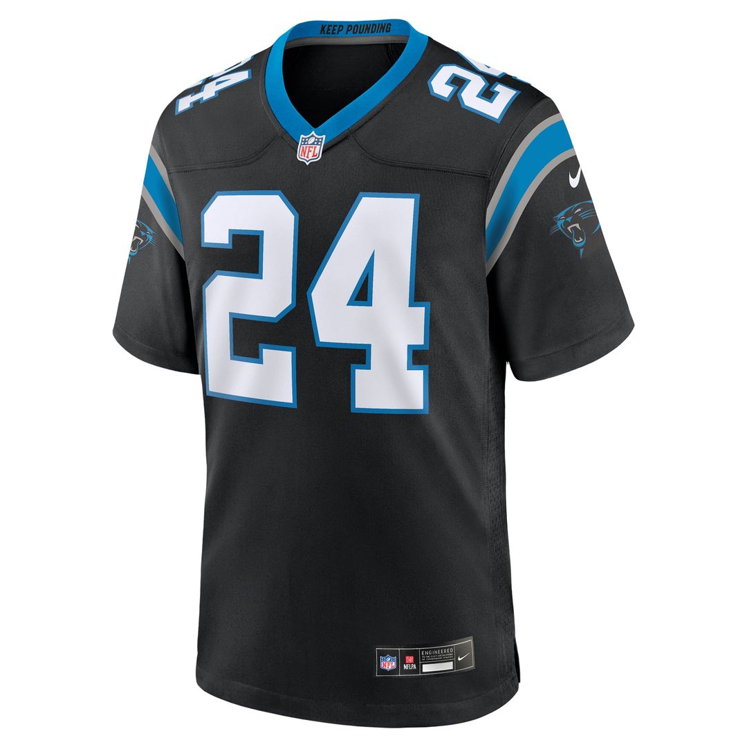 Men's Carolina Panthers Jonathon Brooks Black Game NFL Football Jersey - view 2