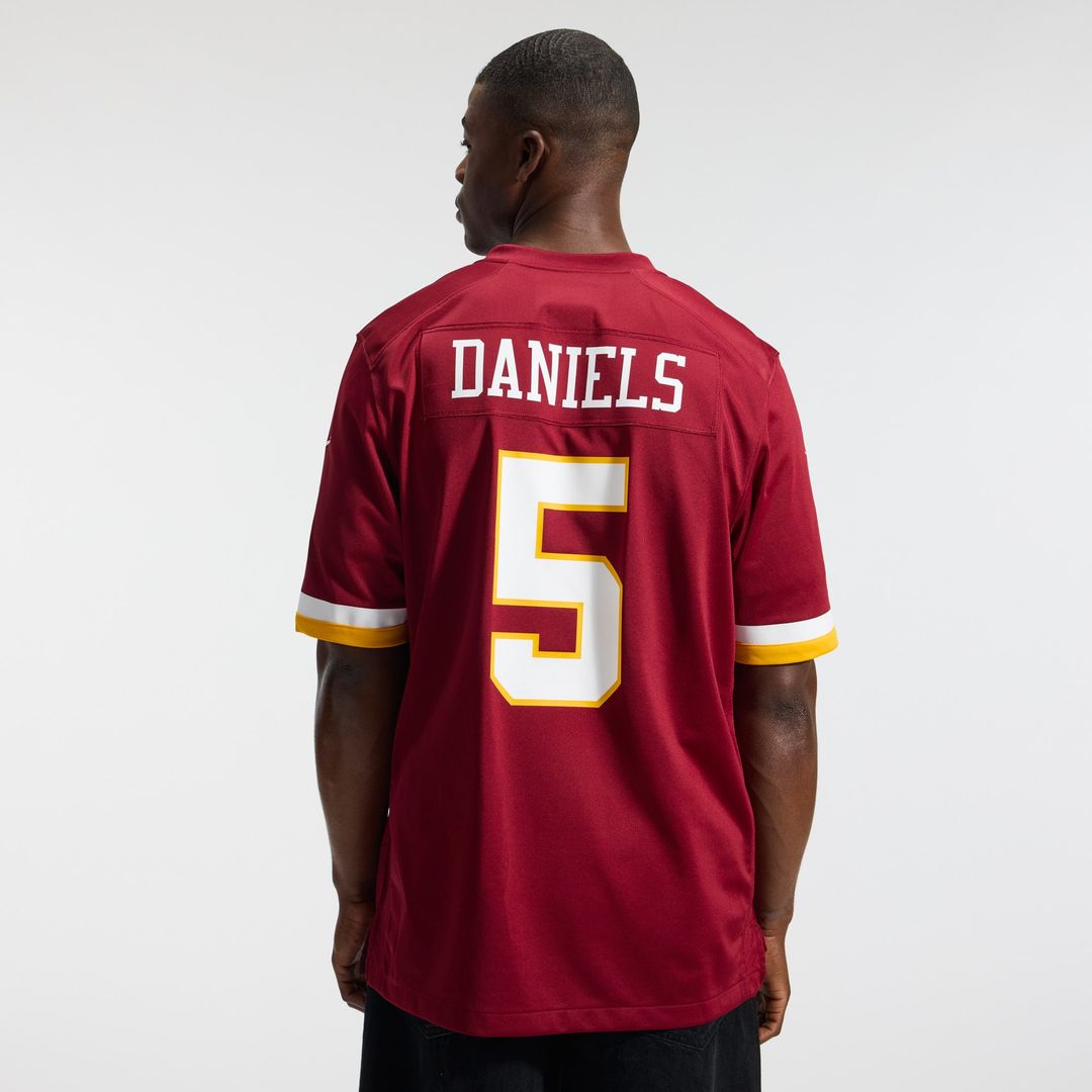Men's Washington Commanders Jayden Daniels Burgundy Game NFL Football Jersey - view 4