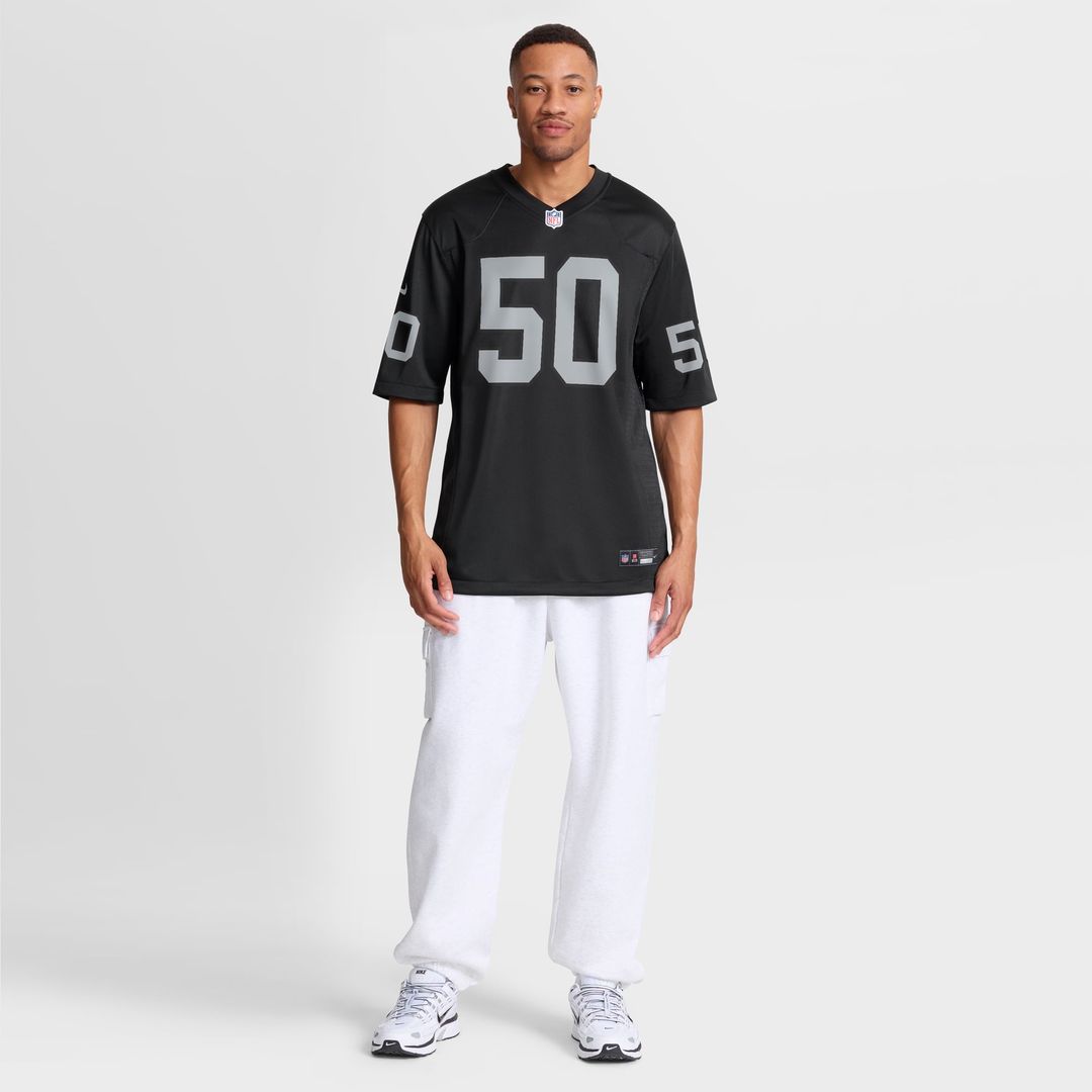 Men's Las Vegas Raiders Jacob Bobenmoyer Black Game NFL Football Jersey - view 7