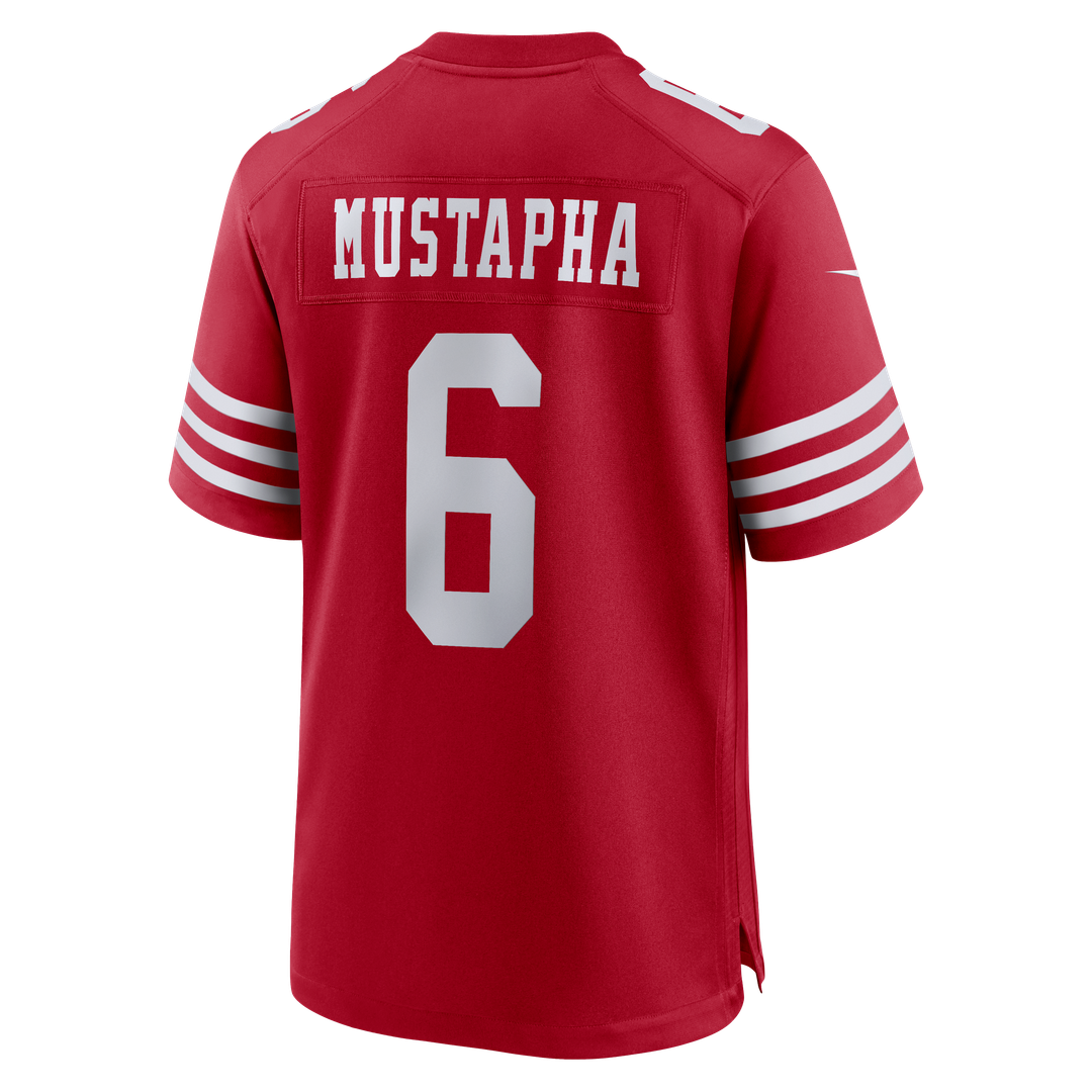 Men's San Francisco 49ers Malik Mustapha Scarlet Game NFL Football Jersey - view 3