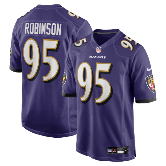 Men's Baltimore Ravens Tavius Robinson Purple Team Game NFL Football Jersey - view 1
