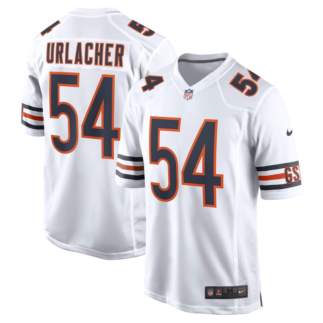 Men's Chicago Bears Brian Urlacher White Retired Player Game NFL Football Jersey - view 1