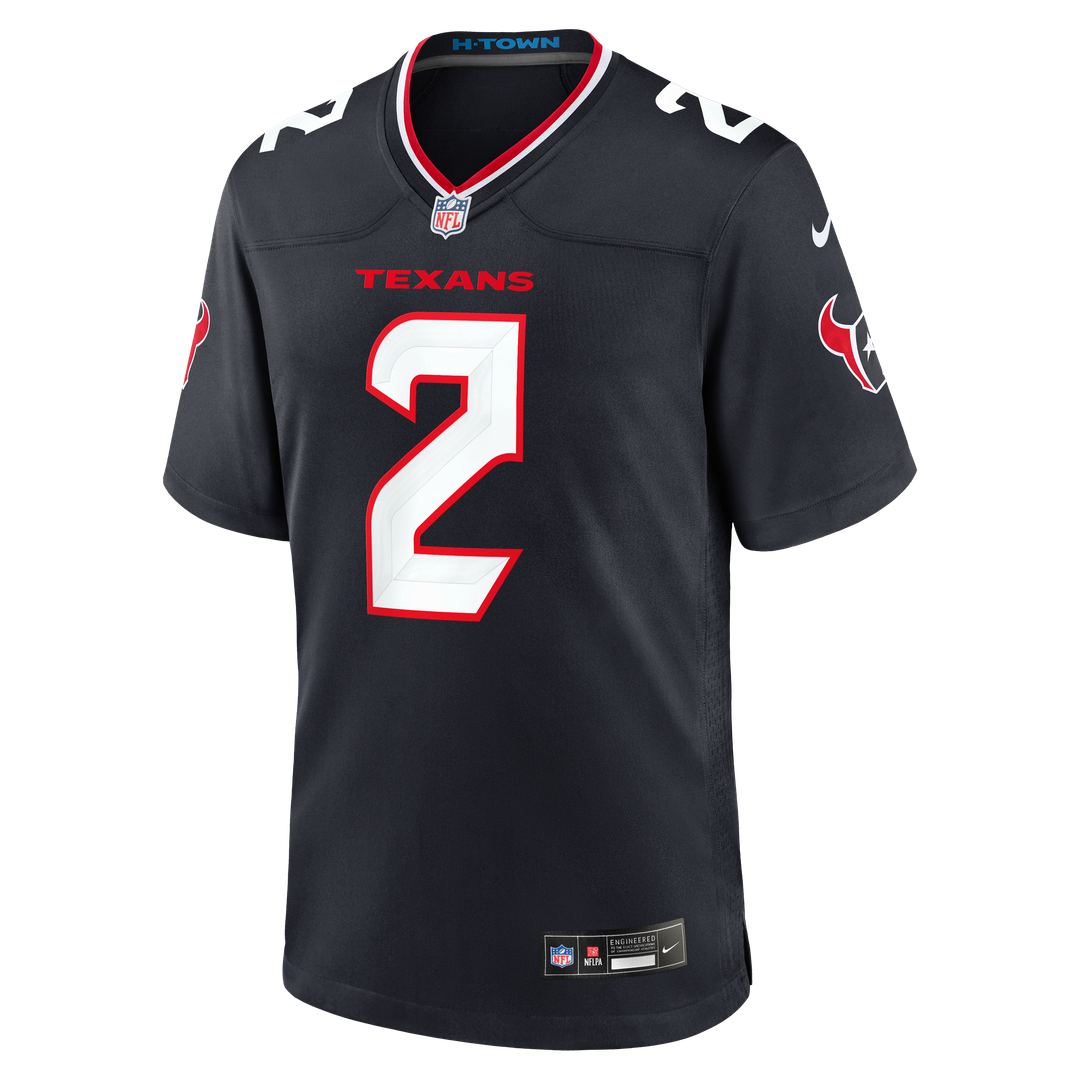 Men's Houston Texans Calen Bullock Navy Team Game NFL Football Jersey - view 2