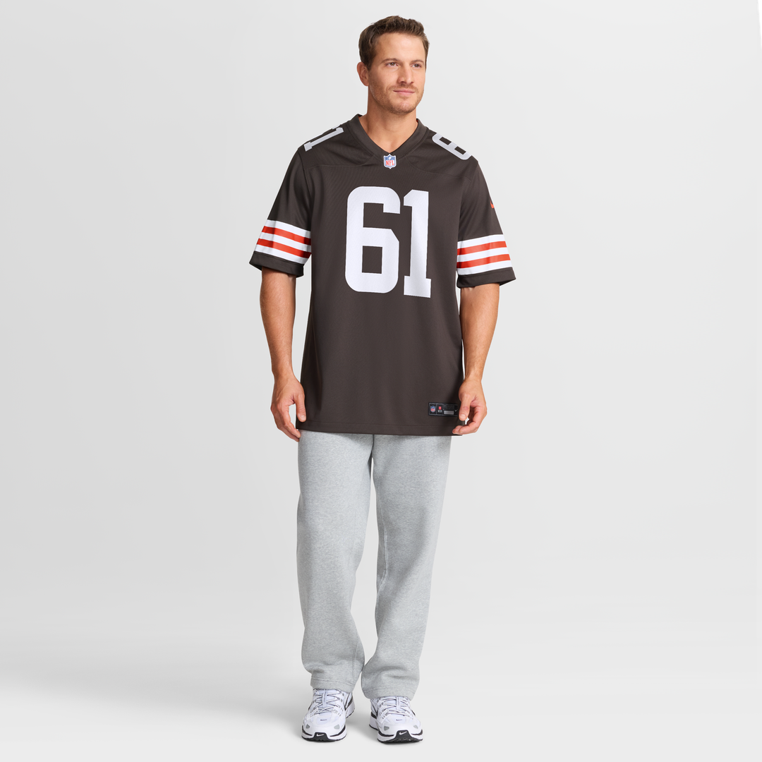 Men's Cleveland Browns Chris Williams Brown Team Game NFL Football Jersey - view 2