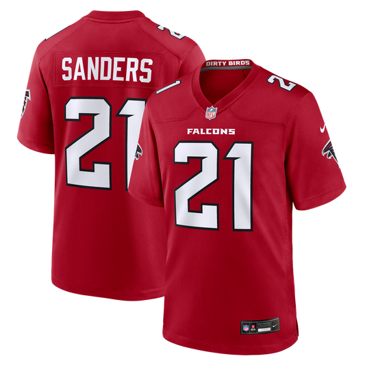 Men's Atlanta Falcons Deion Sanders Red Retired Player Game NFL Football Jersey - view 1