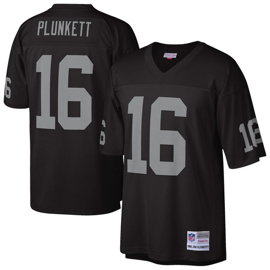 Men's Oakland Raiders Jim Plunkett Black 1980 Legacy Replica NFL Football Jersey - view 1