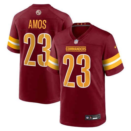 Men's Washington Commanders Trey Amos Burgundy Team Game NFL Football Jersey - view 1