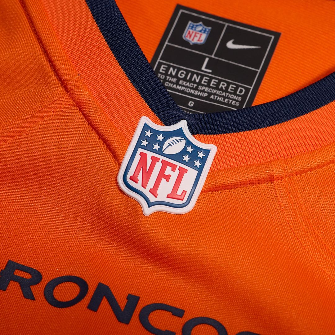 Men's Denver Broncos Brandon Jones Orange Team Game NFL Football Jersey - view 4