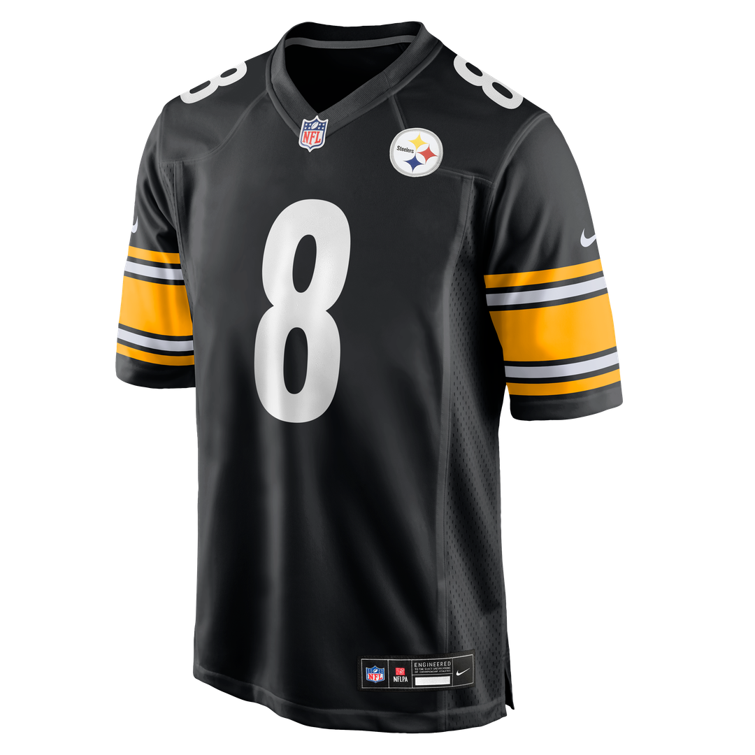 Men's Pittsburgh Steelers Aaron Rodgers Black Game NFL Football Jersey - view 7