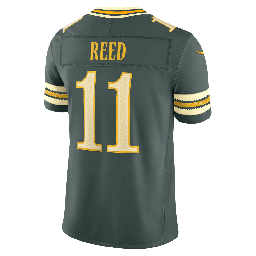 Men's Green Bay Packers Jayden Reed Green 2026 Rivalries Collection Stitched Limited NFL Football Jersey - view 3
